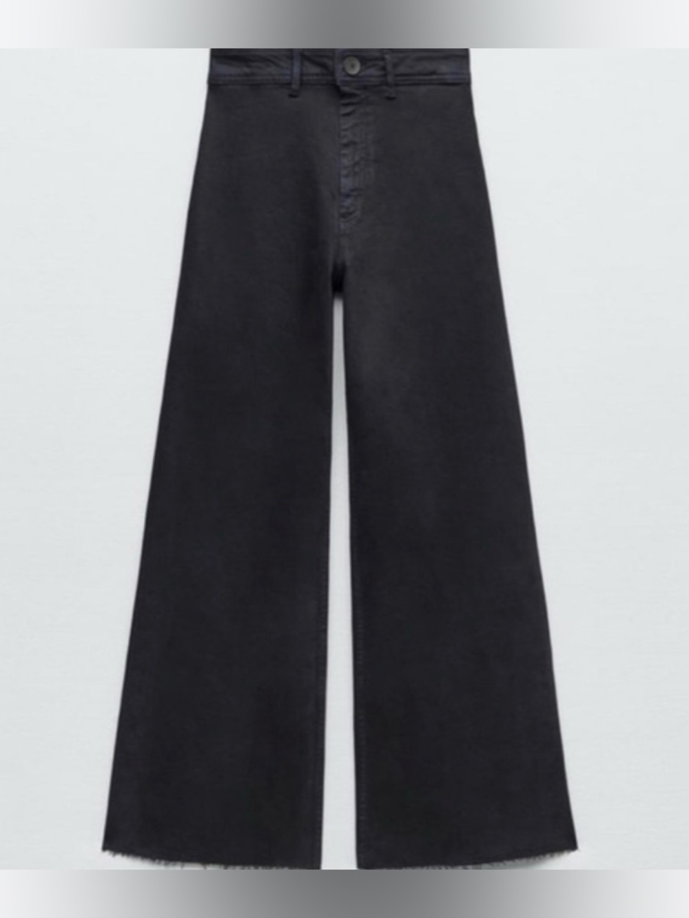 Zara Kids — Black High-Waist Wide-Leg Jeans